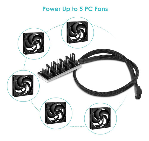 Cable De Concentrador Ventilador De Pc Pwm Vías 3/4/5 Pin