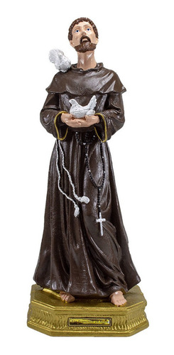 Imagem São Francisco De Assis 42 Cm Inquebrável Cor Marrom-escuro