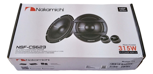 Componente De 2 Vías Nakamichi Nsf-cs623 35w Rms.