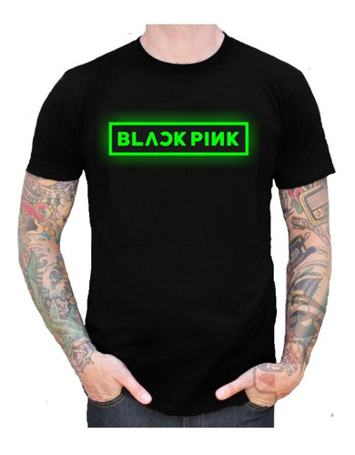 Remera Brilla En La Oscuridad Black Pink - Kpop