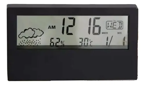 Reloj Digital Despertador Hora Display Transparente