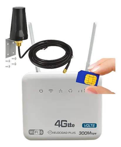 Modem Wifi Internet Router 4g Chip Antena Externa Exterior