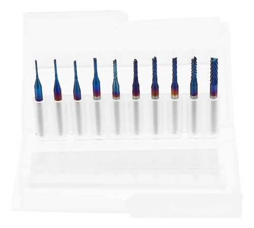 F 10pcs Molino Cnc Router Bits Pcb Fresado Cortador 0.8-3mm