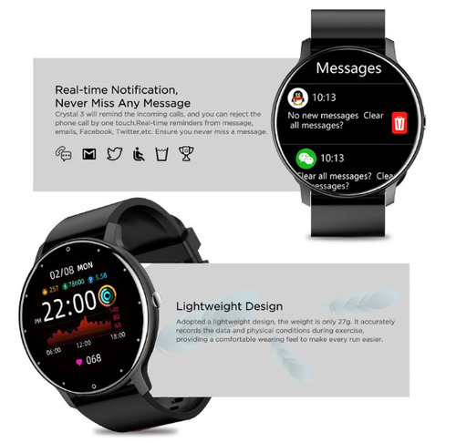 Smartwatch Dongwei Zl02 C Pro 14mm Pantalla Tft Negra
