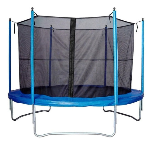 Cama elástica Garden Life TC0240 con diámetro de 2.4 m, color del cobertor de resortes azul y lona negra