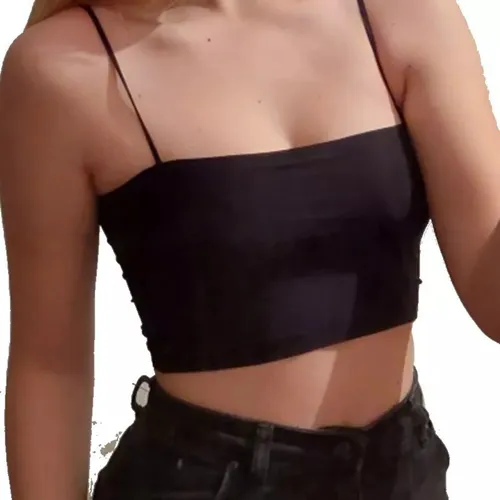 Top negro con tirantes sale