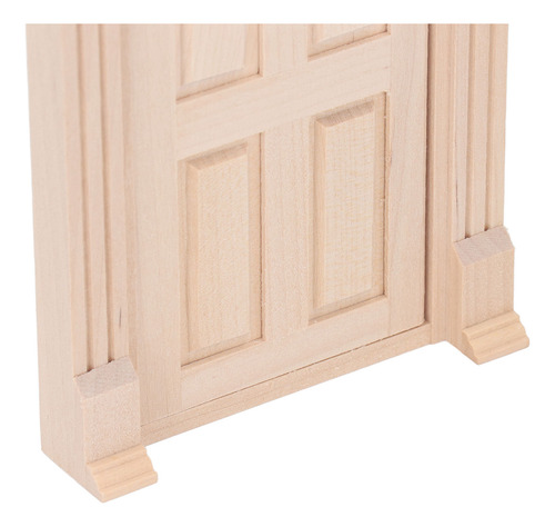 Puerta En Miniatura De Casa De Muñecas 1:12 Con Panel De Mad