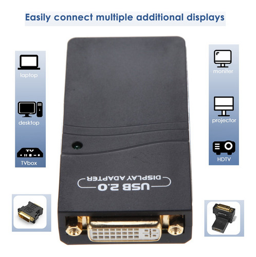 Adaptador De Vídeo Gráfico Externo Usb 2.0 A Dvi/vga/compati