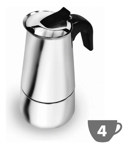 Cafeteira Italiana Expresso Inox 200ml - 04 Xícaras