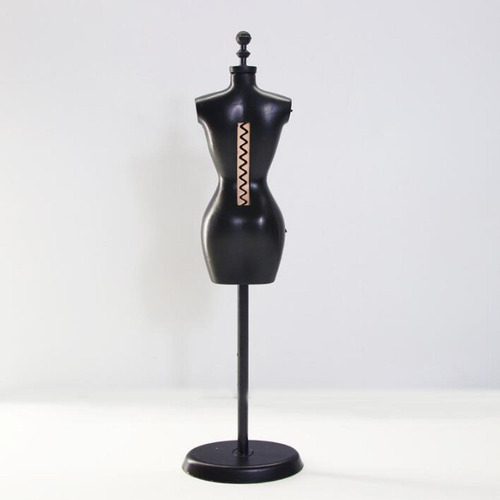 10 Piezas 1/6 Muñeca Miniatura Maniquí Falda Soporte Negro