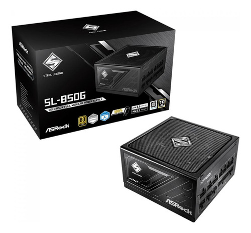 Fonte Asrock Steel Legend, 850w, 80 Plus Gold, Full Modular