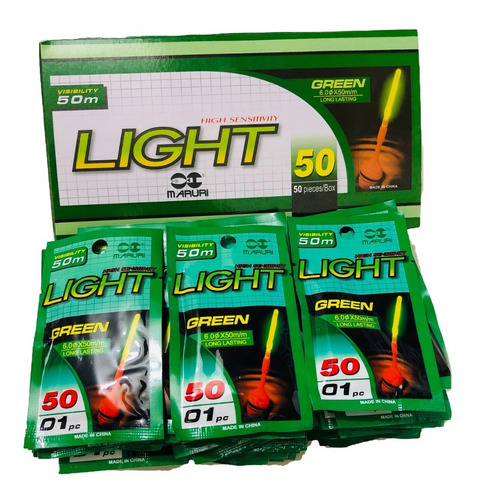 Bastão Luminoso Para Pesca/luz Química6.0x50 Caixa C/ 50 Pcs