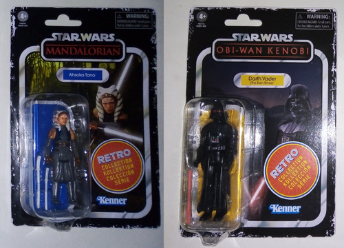 Ahsoka Tano + Darth Vader - Retro Collection 3.75 - Cerradas (Usado)