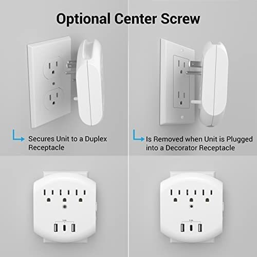 Enchufe Inteligente Marca Clear Power 3 Tomas/3 Usb/blanco