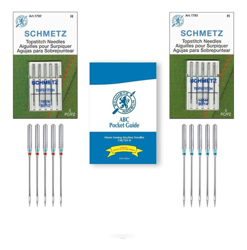 Schmetz Combinado Aguja Para Maquina Coser 10 Total 1 Guia