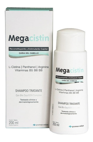 Imagen 2 de 2 de Megacistin Shampoo Anticaida 200 Ml