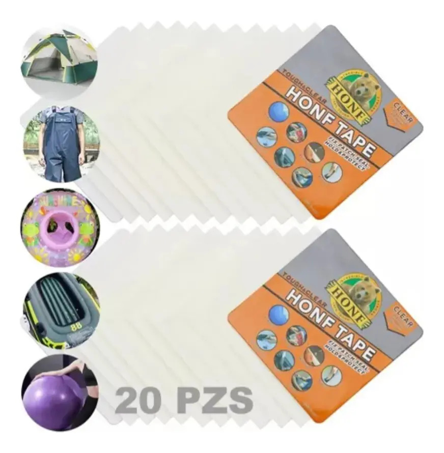 Kit De Parches De Reparación Tpu Para Piscinas Inflables, 20 Pzs De 10x10, Impermeables, Ideal Para Colchones De Aire