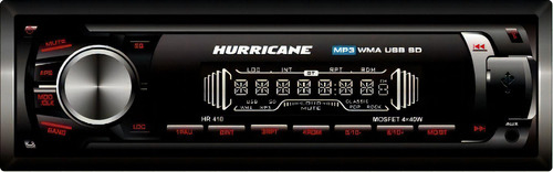 Som automotivo Hurricane HR 410 com USB e leitor de cartão SD