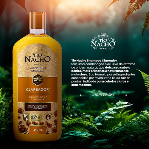 Kit Shampoo E Condicionador Tio Nacho Clareador 415ml