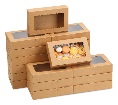 Moretoes 20 Cajas De Galletas Con Ventana, Cajas De Panaderi