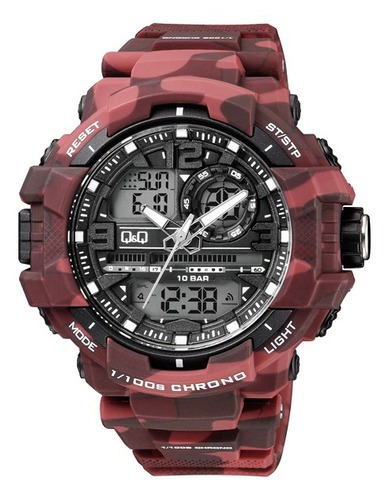 Reloj deportivo digital camuflado Q&q para hombre GW86j007y