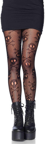 Pantis Medias De Malla De Calavera Sexy Maxy Elasticada