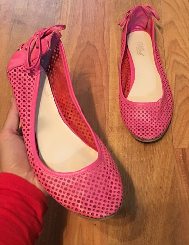 Padrisimos Zapatos Flats Wanted Air Dots 24 Rosa Originales!