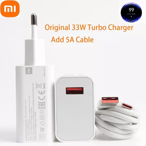 Xiaomi-cargador Original de 33W, adaptador de carga rápida de la