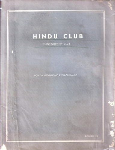 Hindú Club Boletín Informativo 1940