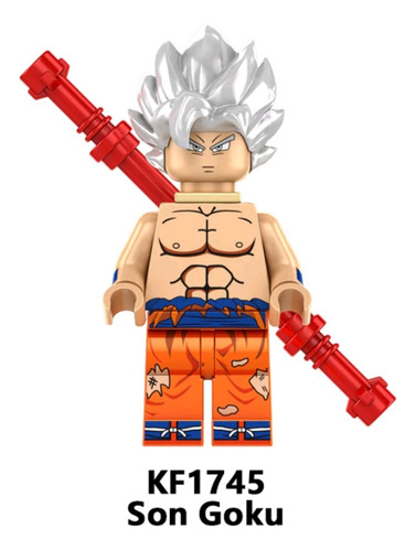 Minifigura Lego De Goku Saiyajin Con Esfera Del Dragón Nuevo