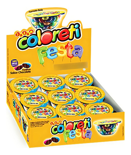 Confeito De Chocolate Coloreti Festa Vem Com 18 Unidades