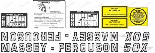 JOGO DE DECALQUE ADESIVOS - MASSEY FERGUSON 50X - 2730826 - Agrodemp  Tratores, Loja de Peças para Tratores