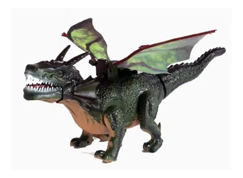 Brinquedo Dragao 45 Cm Que Bate Asas E Anda Dinossauro Cor E