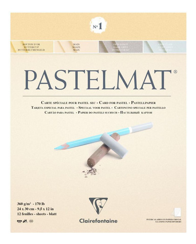 Papel Para Pastel Clairefontaine Pastelmat Nº1 24x30cm