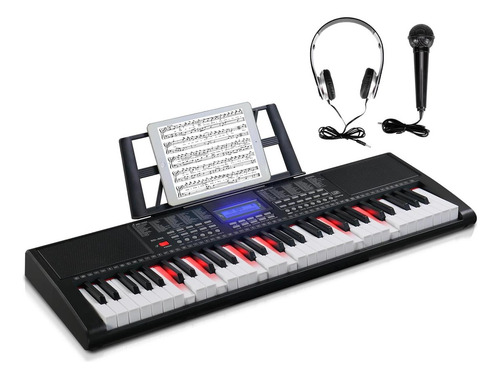Teclado de piano electrónico portátil GLarry 61 para teclas P