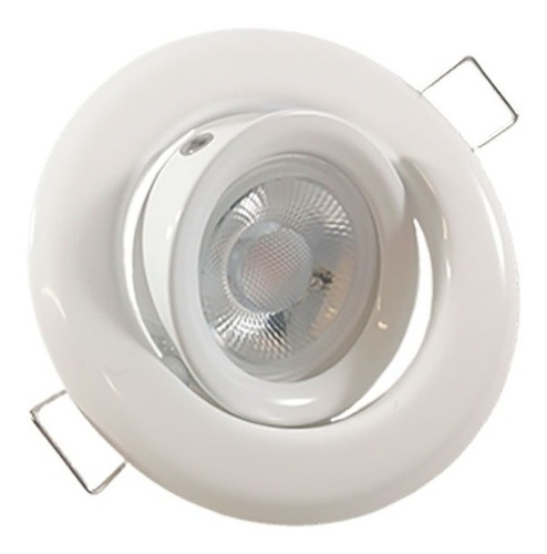 Foco Embutido Blanco + Ampolleta Dicroica Gu10 6w