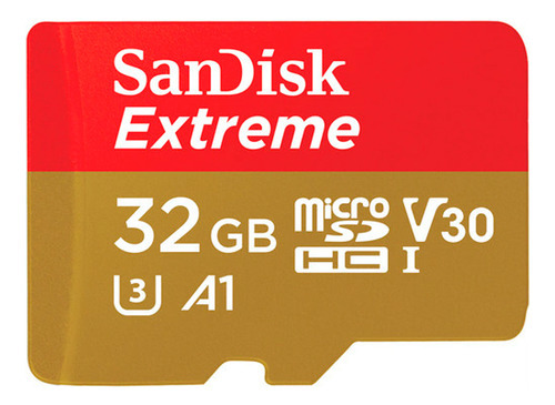 Tarjeta micro SDHC Sandisk Extreme V30/A1 de 32 GB y 100 MB/s