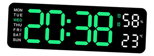 Relógio De Mesa Digital Relógio De Verde Claro Preto