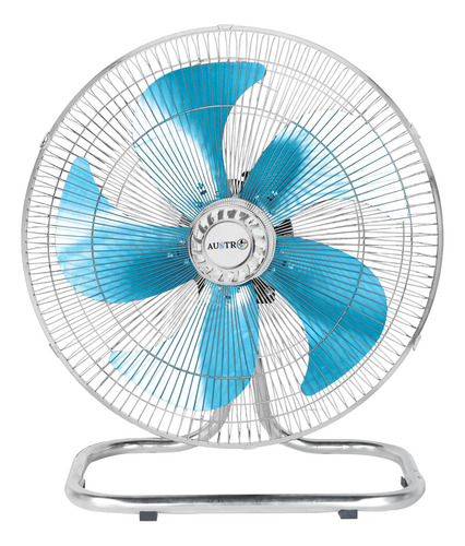 Ventilador De Piso 3 En 1 Ventilador De Pared Con 5 Aspas 50 Cm 60w Plateado Azul Acero Madera 5
