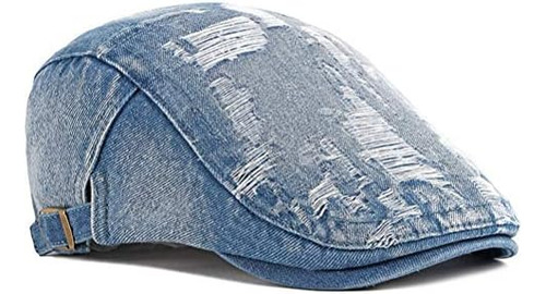 Gorra Plana Para Hombre De Mezclilla Newsboy Gatsby Ivy Cabb