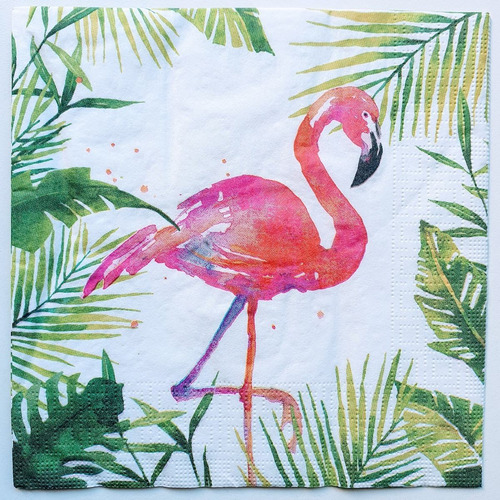 Servilletas Decoupage Tropical Flamenco Colibri Laura Craft