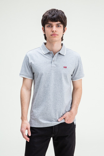 Remera Levi's Hombre Ss Classic Pocket Polo Grey Htr