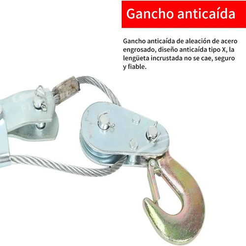 Malacates Winch Manual 4 Toneladas Profesional Con 2 Ganchos