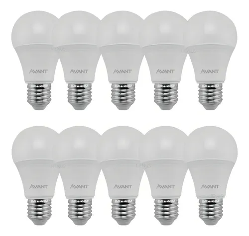 comprar Kit 10 Lâmpadas 12w Led Bulbo A60 6500k E27 Luz Branca Avant Luz Branco-frio 110Vu002F220V