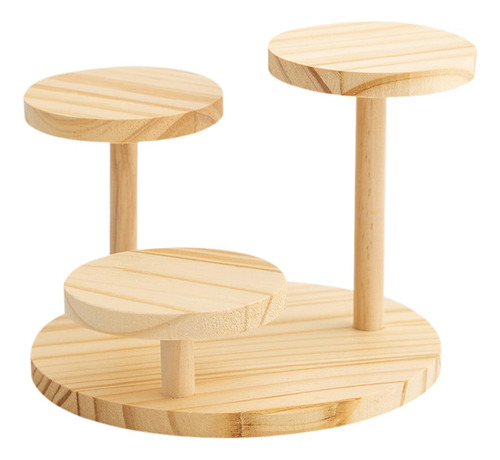 Soporte De Exhibición De Madera Con Niveles Para