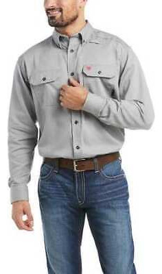 Ariat 10012253 Flame-resistant Shirt,gray,s Aad