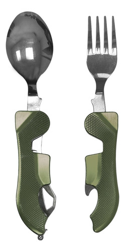 Set Cubiertos Camping Multiuso 6 En 1 Set Camping Portatil