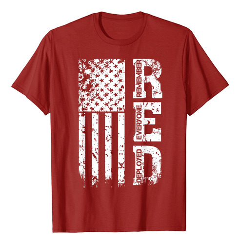 Recuerde A Todos Los Veteranos Desplegados Camiseta Red Frid