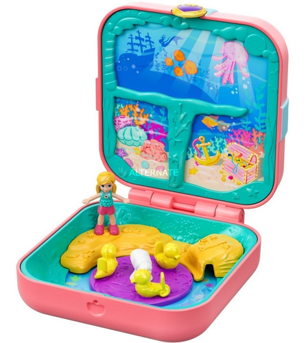 Polly Pocket Cofre Mundo Sorpresa Sirenas Mattel Gdk77 