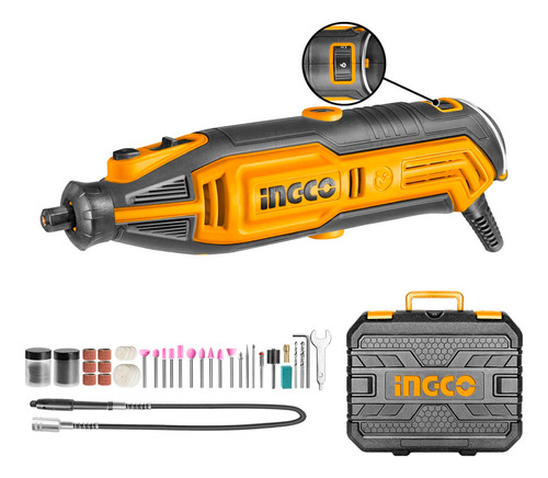 Multiherramienta Ingco Mg13328 130w Vel Variable + 109 Pzs